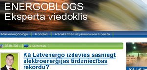 Izveidots oficiālais blogs par enerģētiku